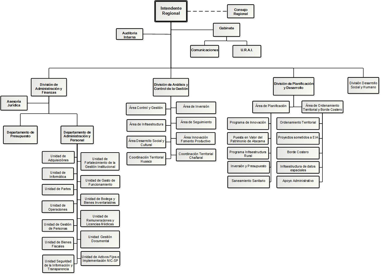 Organigrama Funcional Gobierno Regional De Atacama